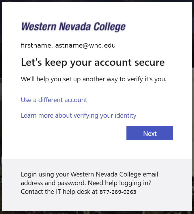 Let's keep your account secure.