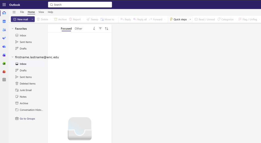 A brand-new account will say All done for the day / Enjoy your empty inbox — that's expected, not a problem.