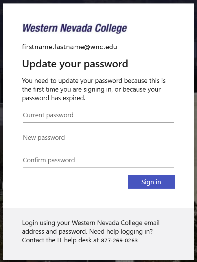 Update your password.